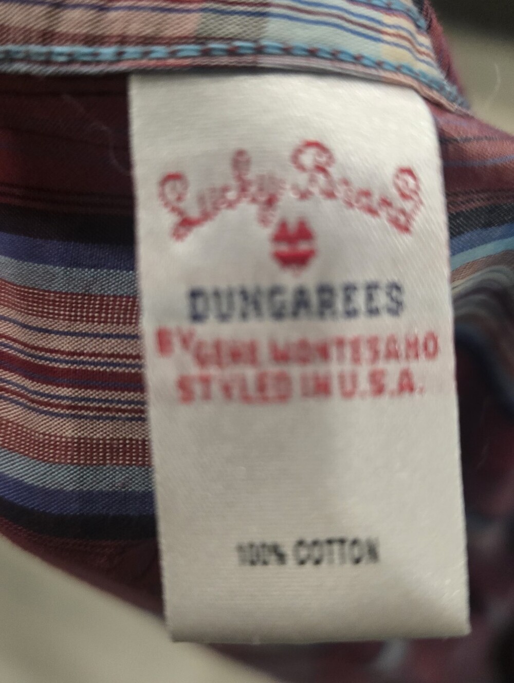 Lucky Brand Western Pearl Snap Shirt Burgandy Plaid Cowboy Ranchwear Y2K. - Picture 6 of 8